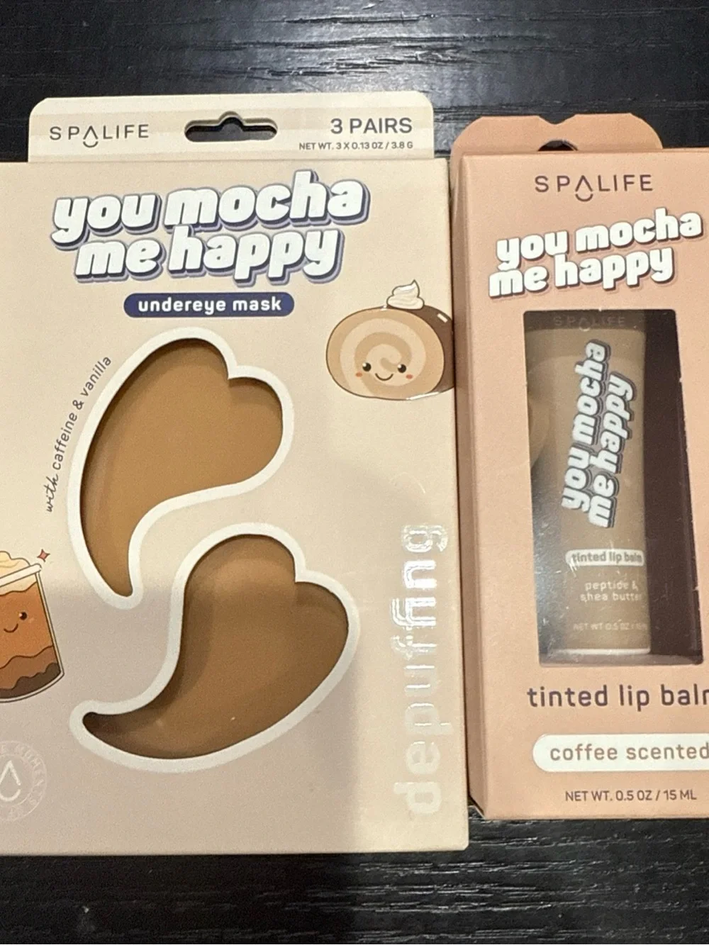 Alife You Mocha Me Happy Undereye Mask & Tinted Lip Balm - Brown